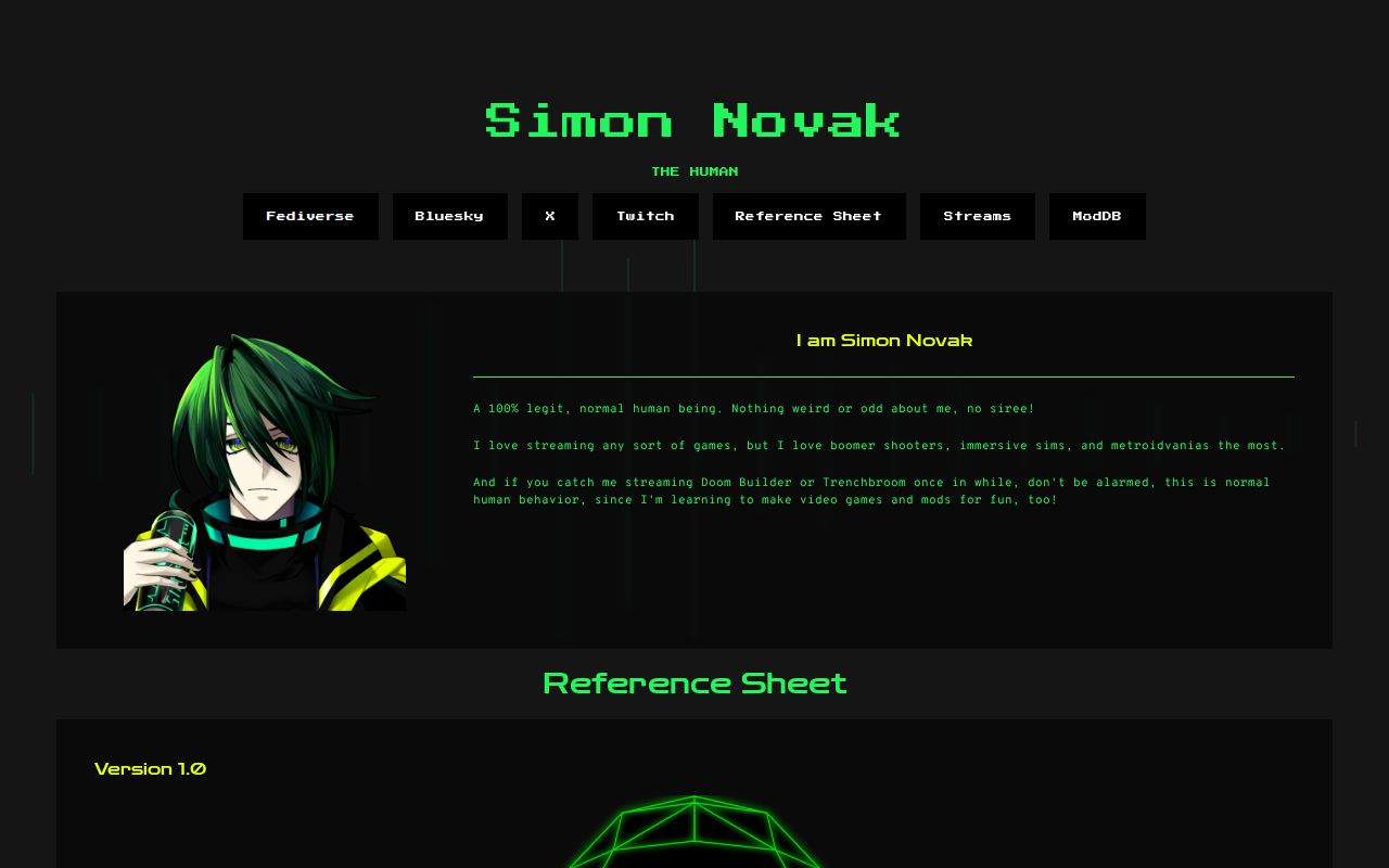 Simon Novak's Carrd